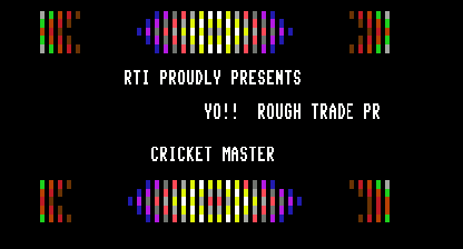 Cricket Master Title Screen